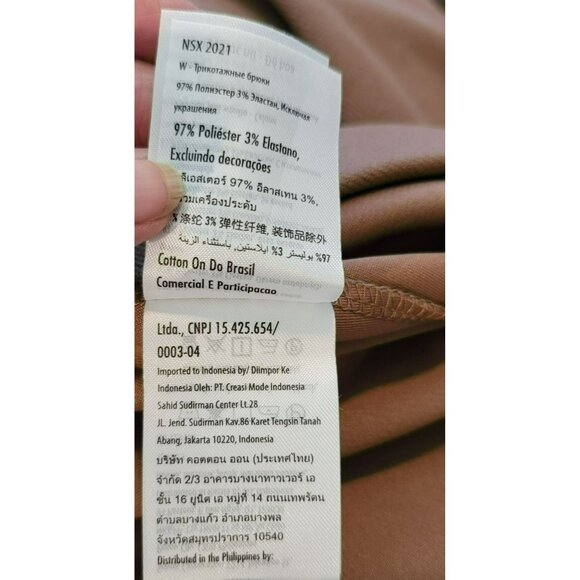 Cotton On Flare Pants Womans Pull On Cocoa Bean Brown Tall Size Small JJ1538 - Picture 10 of 12